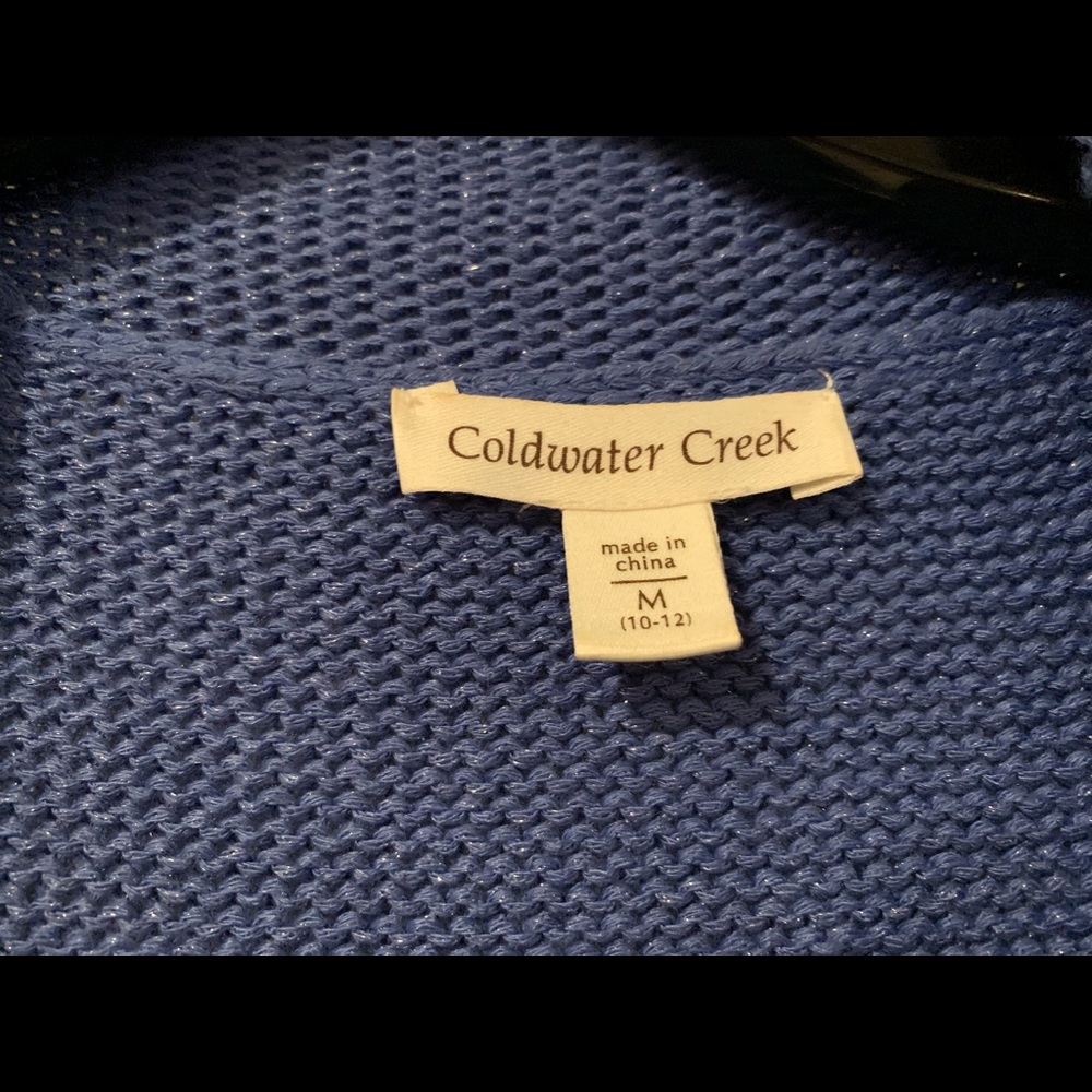 Cold water creek periwinkle blue sweater vest M - Picture 3 of 4